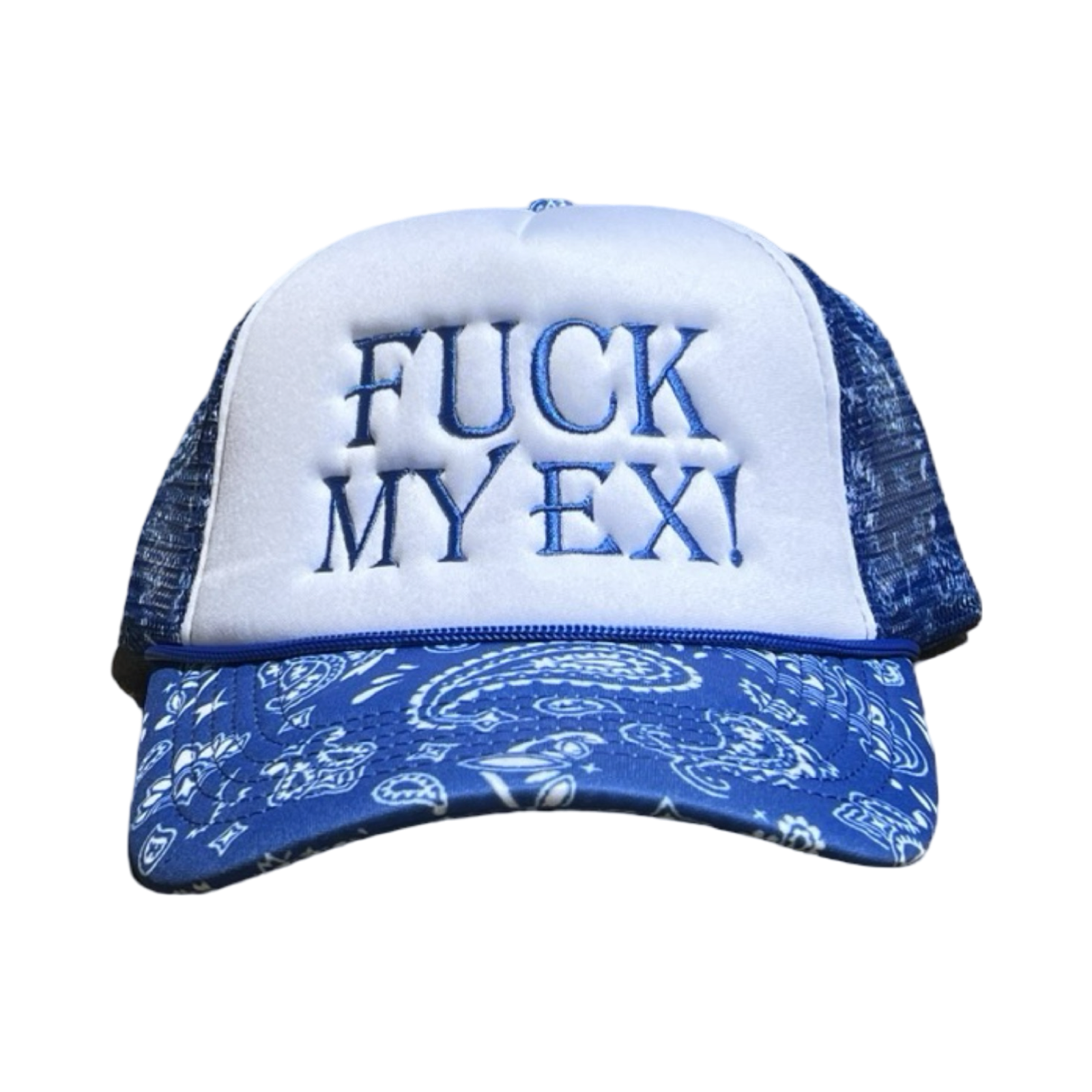 ‘Fuck My Ex!’ Blue Bandana Trucker
